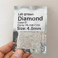 Starsgem 4.0mm DEF VS HPHT CVD Round Cut Wholesale Loose Lab Grown Diamonds for Making Jewelry