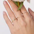 RINNTIN APR26 Best Selling 14k Gold Plated 925 Sterling Silver Engagement Ring Solitaire Bezel 5A Zircon Diamond Band Wholesale