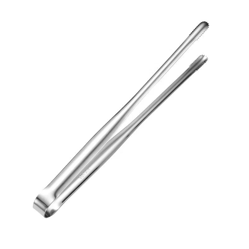 YJ Wonderful Kitchen Supplies Stainless Steel Food Barbecue Clip Steak Clip Japanese Style Household Extended Barbecue Tongs