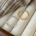 925 Sterling Silver Adjustable Opening 18K Gold Plated Irregular Texture Rings for Women for Weddings Parties
