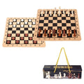 High-Quality Handcrafted Wooden International Chess Set - Classic Strategy Board Game for Kids and Professional Players
