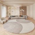 Soft Modern Round Polyester Mat Cushioned Anti-Skid Design 100x100cm for Bedroom Living Room Cashmere Faux Look R STAR JR1-006