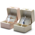 Custom logo White Light Luxury Light Jewelry Packing Box Wholesale Orange Ring Stud Earrings Led Jewelry Box