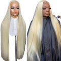 Blonde Color Lace Front Bob Wig 12A Brazilian Straight 613 Human Hair Wig Natural Hairline 13x4 Transparent Lace Wigs for Women