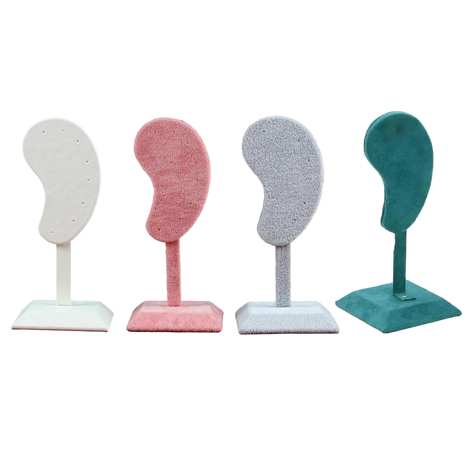 Wholesale Ear Shape Velvet Rack Jewelry Earring Display Stand Holder for Ear Studs Elegant Ear Jewelry Display Accessories