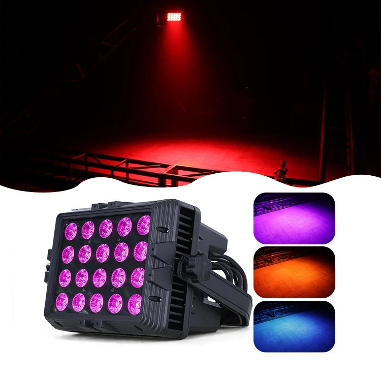 20*10W RGBW Outdoor Flood Light IP65 Waterproof Led Stage Light Wash Par Light