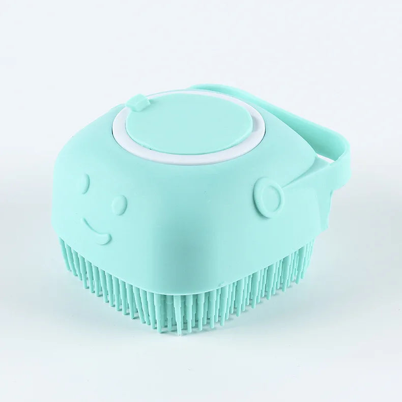 Pet Supplies Shower Comb Brush Support Storing Shower Gel Silicone Pet Comb Brush for Dogs