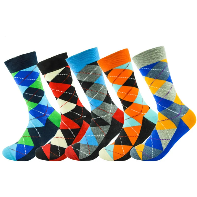 Men's Dress Cool Colorful Fancy Novelty Funny Casual Combed Cotton Crew Socks