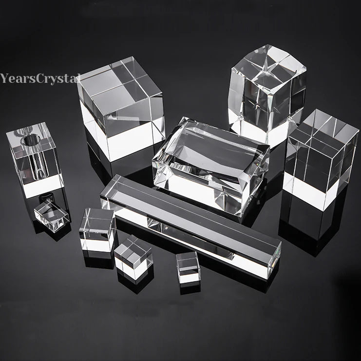 TOP a Grade Quality Glass Crystal Block with Factory Price 3d Crystal Cube Customize