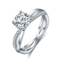 Custom Made Jewelry Engagement Rings Adjustable Moissanite Ring 925 Silver 1 Carat Moissanite Solitaire Ring with Cert