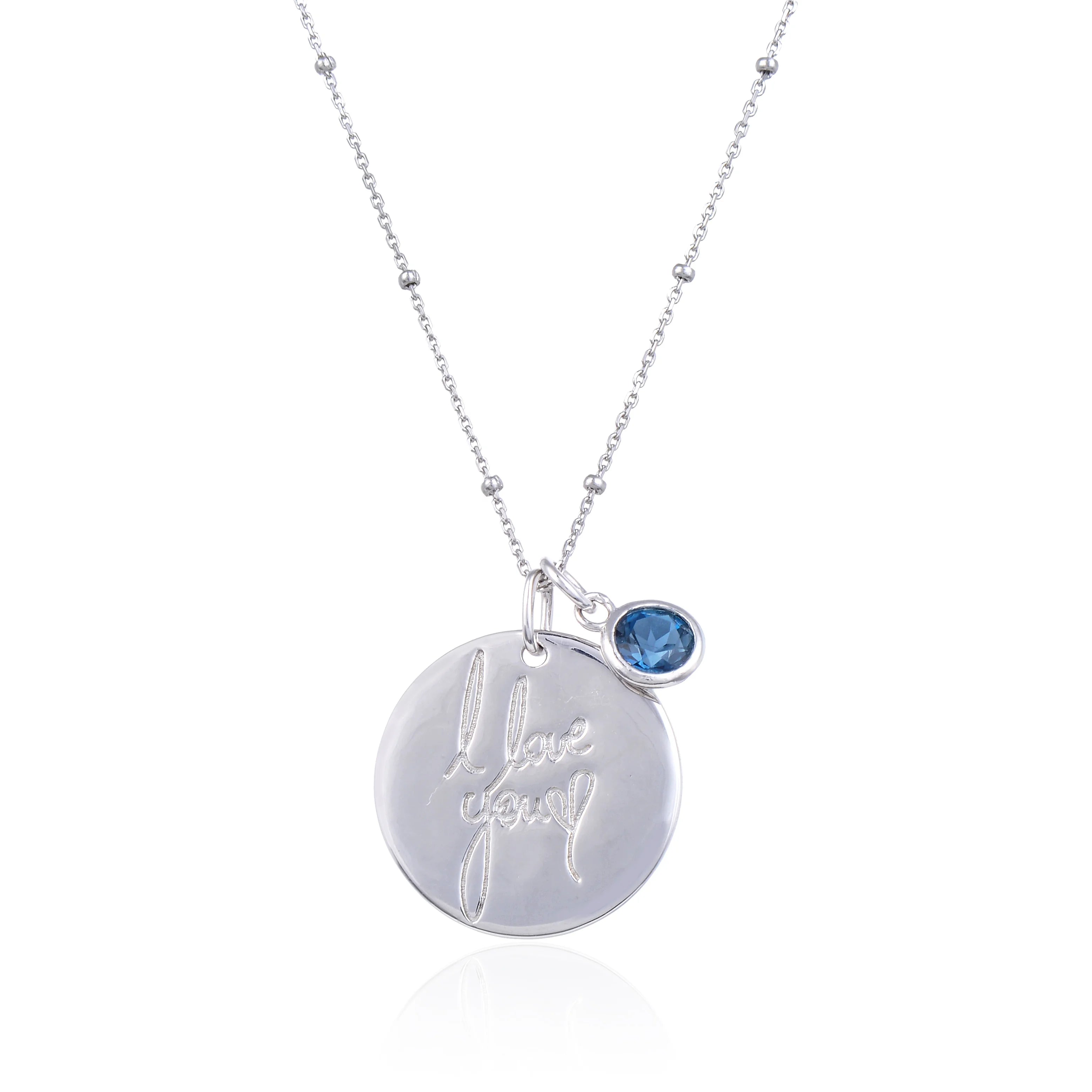 C7619 Abiding 925 Sterling Silver Hearts Necklace Natural Gemstones Clovers Pendant Necklace  Women Fine Jewelry