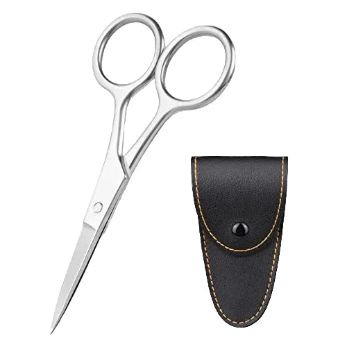 2023 Professional Straight Manicure & Cuticle Eyelash Scissors Silver Steel Stainless Steel Blade with Sharp Tip Beauty Tools