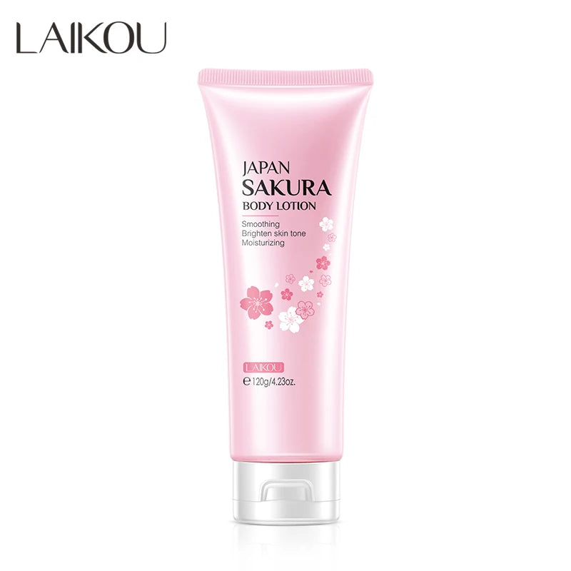 LAIKOU Cherry Blossom Fragrance Moisturizing Lightening Body Lotion Sakura Niacinamide Body Lotion 120g