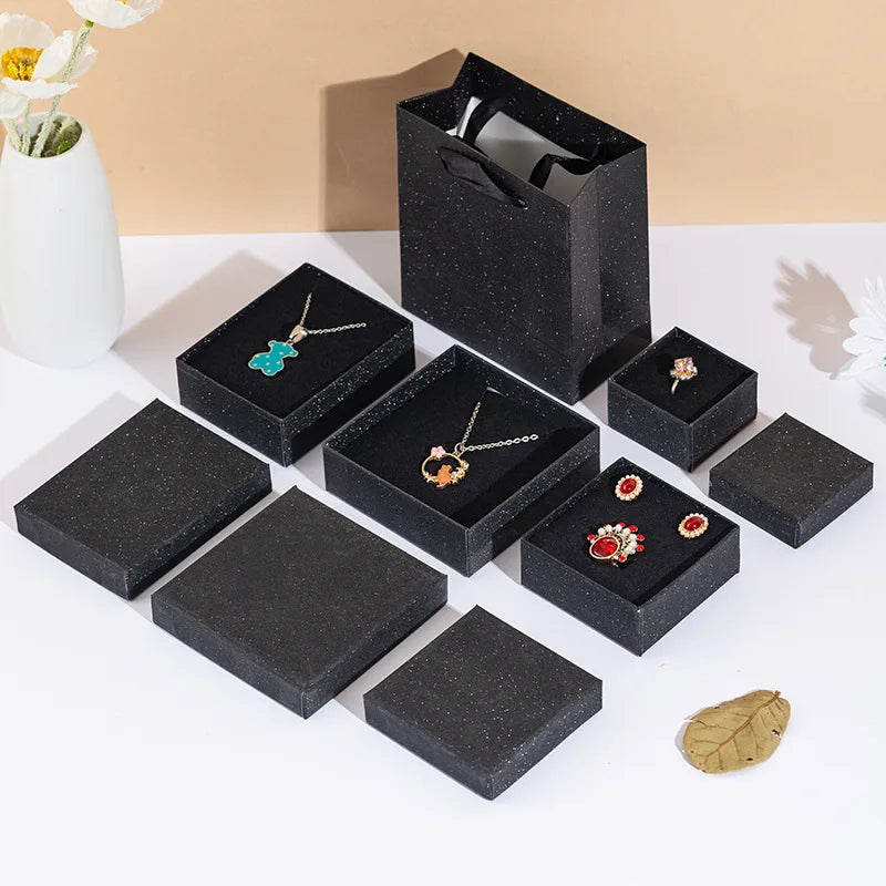 A1 Recyclable Jewelry Set Box Personalized Earrings Necklace Bracelet Display Gift Box Paper Cardboard Jewelry Packing Box