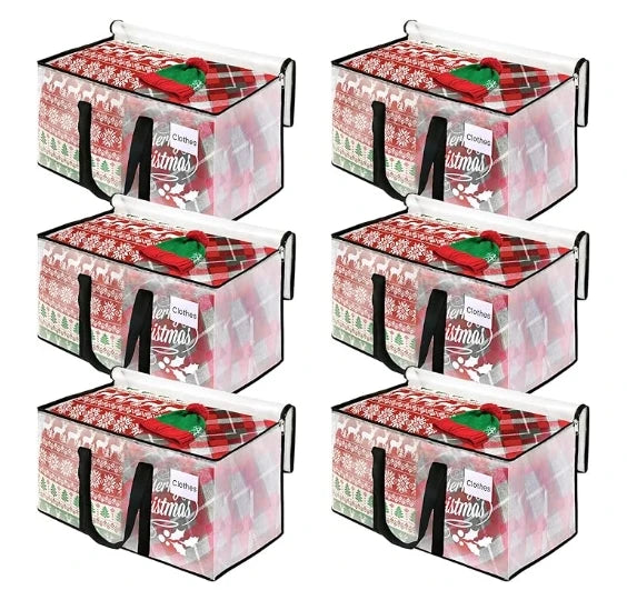 6pack Heavy Duty Extra Large Clear Moving Bags With Reinforced Handle for Moving Essential Packing Bags