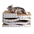 Custom Cat Scratcher Cardboard Corrugated Wave House Castle Shape OEM ODM Pet Scratching Board with Jute Sisal Plush Cover