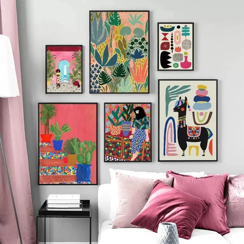 Oil Hand Painting of Sheep in a Paddock Large Picture Multi Color with Canvas Art for Wall Art