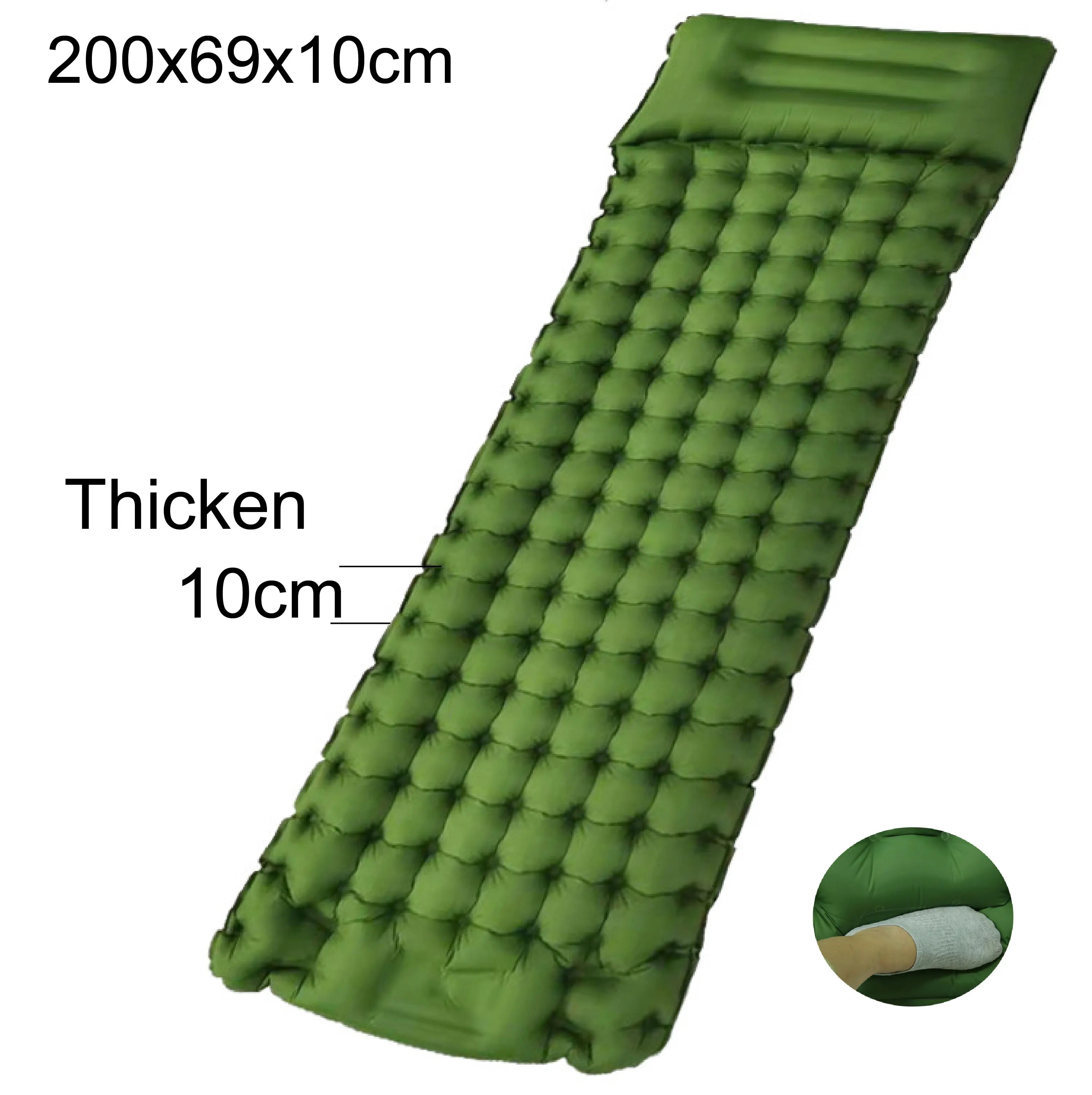 2021 Super Quality Self-Inflating TPU Sleeping Pad with Pillow Dampproof Mattress Type for Outdoor Hiking and Camping Gear