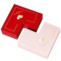 Manufacturers Customized Logo Valentine's Day Gift Box Red Exquisite Bronzing Heart Jewelry Box