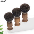Luxury Walnut Wood Black Badger Brush Natural Barber Shaving Brushes Stand Finest 100% Pure Badger Hair Mens Shaving Brush