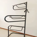 Iron Stamping Heavy Duty Wall Mounted Saddle Rack Stand with Pad Bar Western