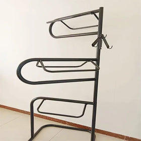 Iron Stamping Heavy Duty Wall Mounted Saddle Rack Stand with Pad Bar Western