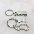 China Manufacturer Souvenir Gift Custom Sublimation Blank 2d Multifunctional Track Metal Keychain