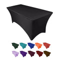 FEAMONT Custom Printed 300GSM Stretch Tight-Fit Portable Polyester Tablecloth 4ft 6ft 8ft Flannel Fabric Custom Advertising