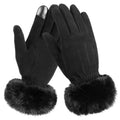 Sample Support Fashion Elegant Fleece Sports Glove Warm Velvet Women Cashmere Gloves for Touch Screen