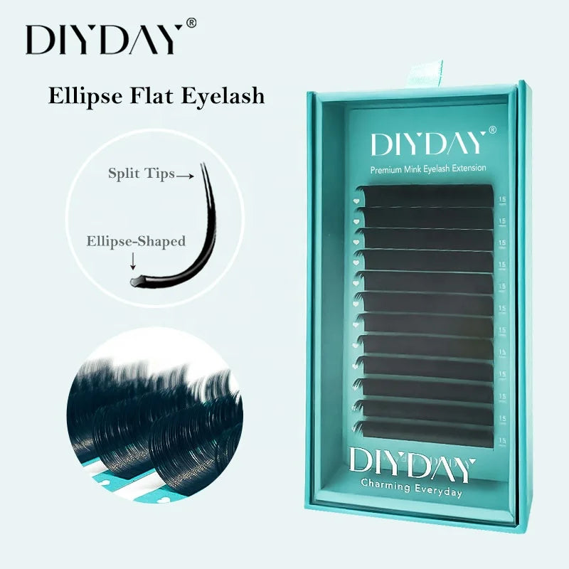 DIYDAY Individual Classic Flat Lash Extensions 0.15 0.20 8-15MIX Mink Eyelashes