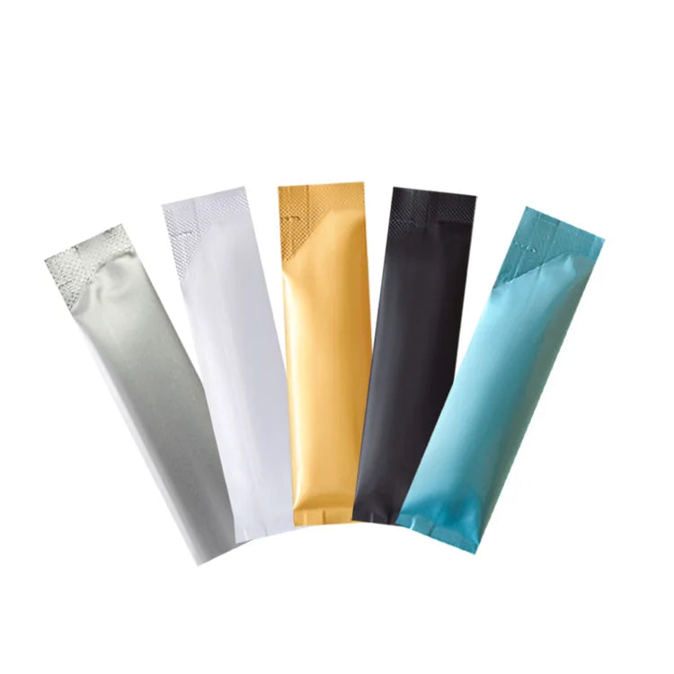 Small Plain Empty Food Grade Heat Seal Individual Serve Powder Packets Pack Sachet Packaging