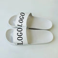Hot Wholesale Women Men PVC White Slides Fashion Anti-slip House Bedroom Slippers Home Bath Waterproof Slides for Women and Men