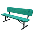 Outdoor Furniture Perforated Steel Exterior Bench Seat Park Metal Seating Bench Public Garden Patio Chair Benches for Outside