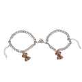 Stainless Steel Mix Plush Bear Pendants Bracelet for Lovers SB048