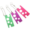Professional Custom Colorful Lash Glue Bottles Openers Metal Keychain Tool Essential Oil Roller Balls Bottle Opener
