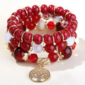 Duyizhao Bohemian Beaded Bracelet Set Women Glass Beads Tree of Life Charm Bracelets Boho Fashion Jewelry Wholesale for Gift
