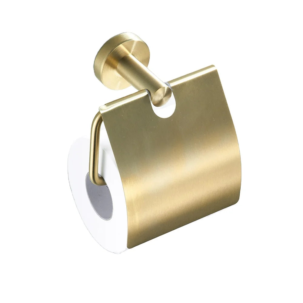Bathroom Toilet Paper Holder Brushed Gold Toilet Roll Holder Stainless Steel