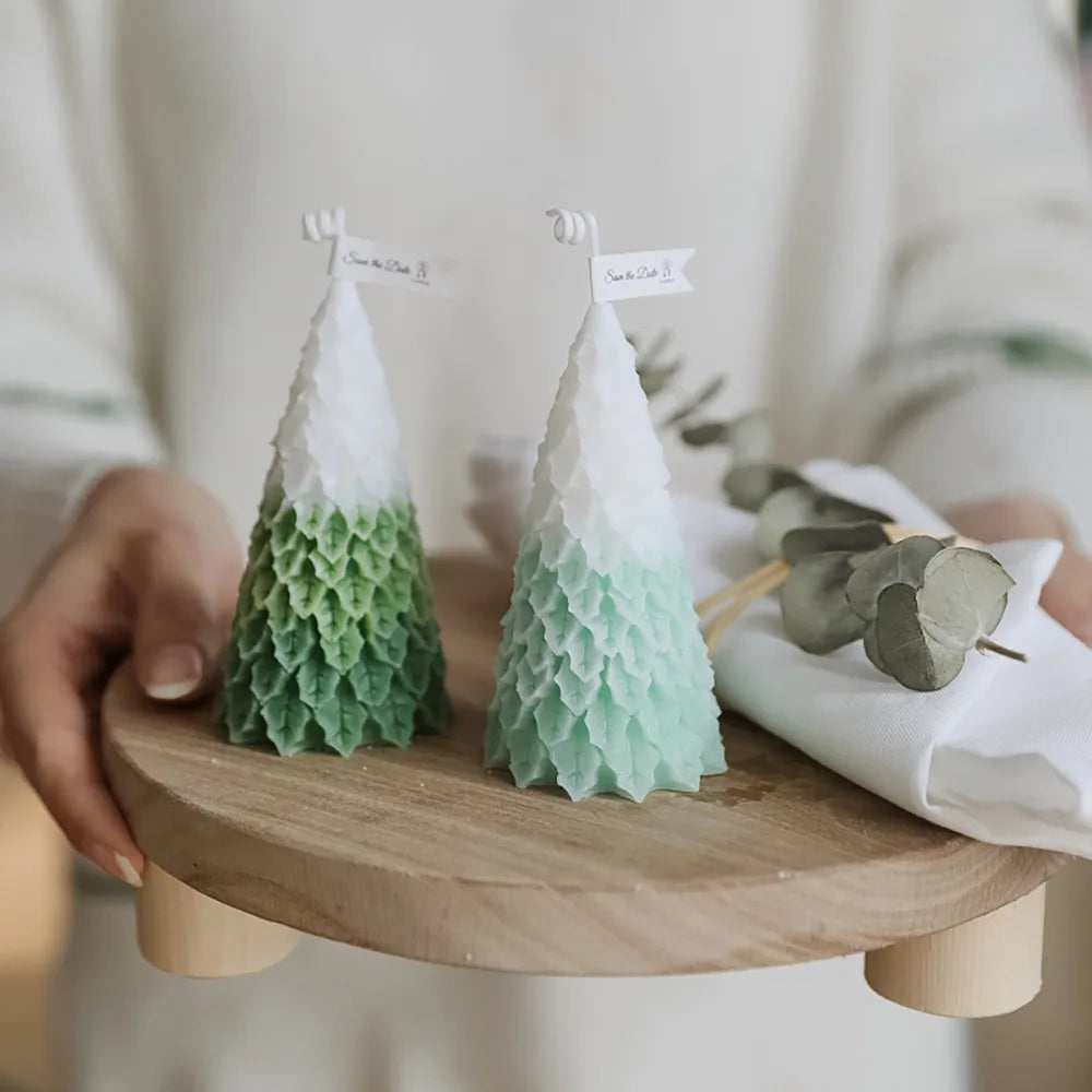 AIKUN Handmade Christmas Tree Scented Candles Scene Decoration Shooting Props Soy Wax Aromatherapy Incense Candle
