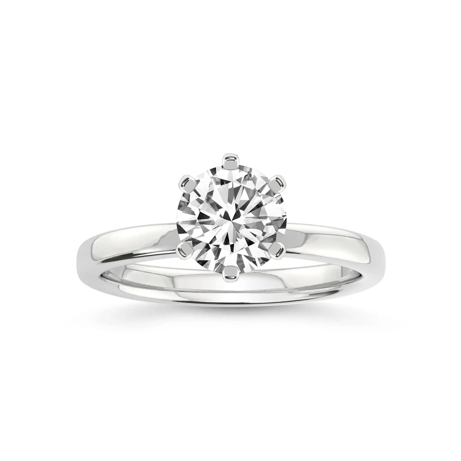 Factory Custom 18K Gold and 1 Carat Lab Grown Diamond Solitaire Ring for Women Engagement or Anniversary Lab Grown Rings