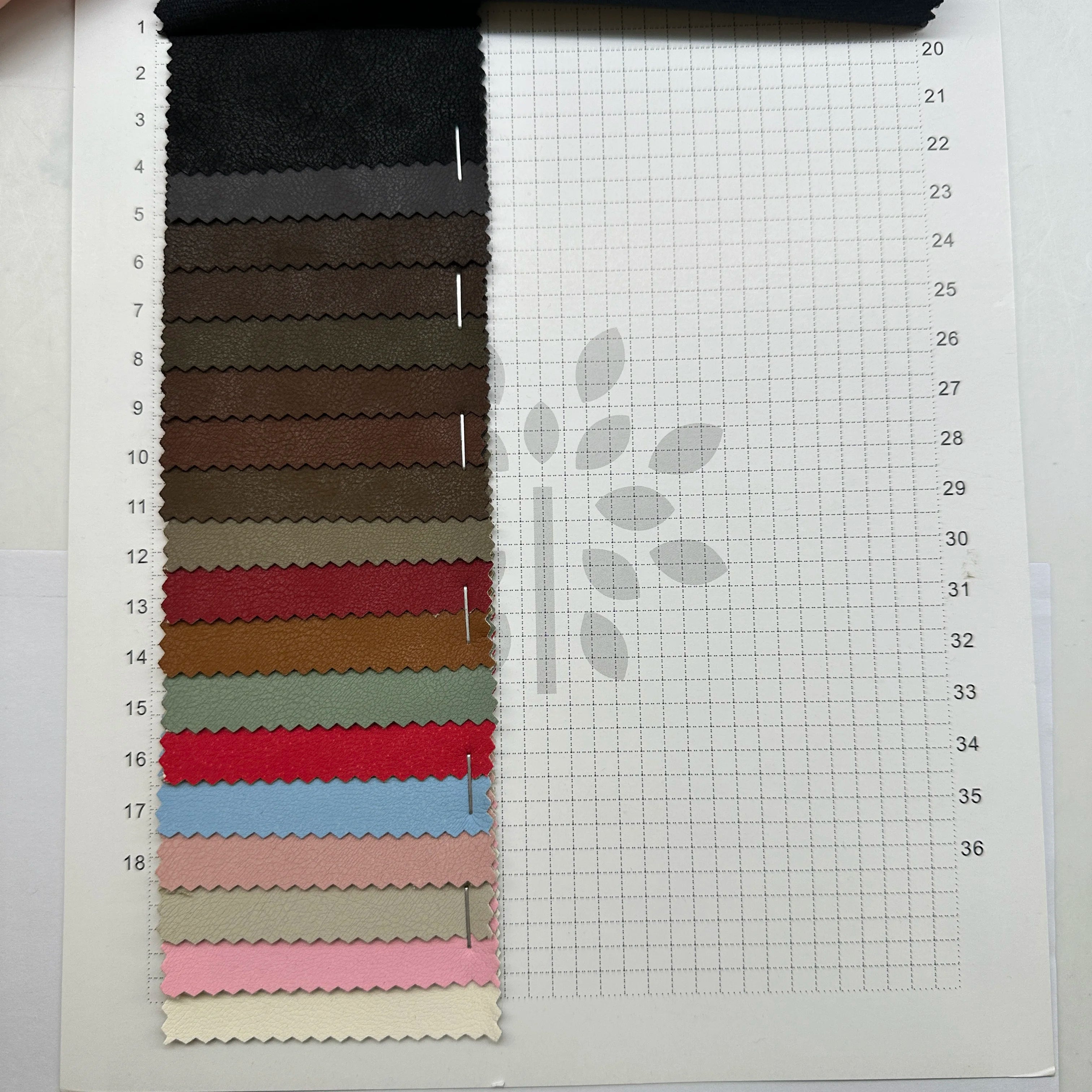 New Design PU Fabric for Jacket Hot Selling Pu Leather for Garment Multi Colors Rayon Backing Faux Leather Fabric