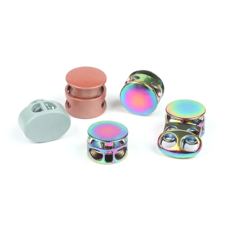 Newest Selling Clothing Metal rainbow Toggle Stopper Custom Zinc Alloy Spring Cord Lock Stopper