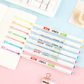 High Quality Fashion Stationery Coloring Permanent Marker Fluorescent Pen Highlighter Pen Set