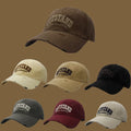 Korean Style Outstand Letters Embroidered Baseball Cap Soft Top Sunshade Hat for Men Women Woven Fabric for Spring Outdoor Use
