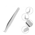 ELITER Custom Logo Beauty Tweezers In-Stock Hot Sell Stainless Steel 90 Degree Eyelash Extension Tweezers