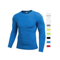 Mens Long Sleeve Sports Base Layer Shirt Running Gym Workout Top Quick Dry Plain Sportswear Training Tshirt
