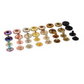 Nolvo World 10 Colors Metal Press Studs Snaps Fasteners Heavy Duty Studs for Clothes Bags