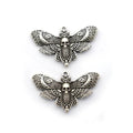 Wiccan Death Skull Moth Charm Witchcraft Gothic Insect Butterfly Pendant Fashion DIY Jewelry Accessories