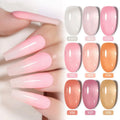 2025 New Spring Varnish Ice Jelly Gel Nail Polish 10 Colors Including Red Pink Nude Gel Polish Kit UV LED Soak Off Nail Polish