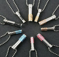 Essential Oil Necklace Stainless Steel Aromatherapy Oil Diffuser Necklace for Couple Pendant Locket Perfume Bottle Jewelry