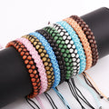 Renting Jewelry Gemstone Beads Jewelry 4mm Cat Eye Stainless Steel Custom Logo Woven Adjustable Bracelet for Women